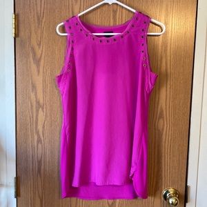 Polyester and spandex gives this a silky feel.